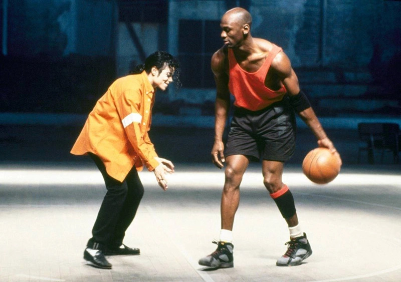 Michael Jordan with Michael Jackson